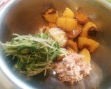 水菜と甘辛ポテトのサラダ作り方5写真