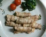 簡単！！豚肉の青じそ梅肉巻き作り方6写真