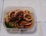 イカの生姜焼きのっけ焼きそば弁当作り方5写真