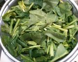 簡単　ほうれん草　えのきの　とろみスープ作り方1写真