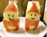 りんごの飾り切り☆おひな様☆ひな祭りに作り方4写真