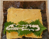 たらこ焼そばの大葉たまマヨ海苔巻き☆作り方5写真
