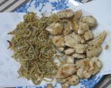 赤軸ほうれん草とチキンのサラダ作り方1写真