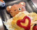 リラックマオムライス　かわいいデコめし作り方5写真