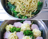 春色✿菜の花とお魚ソーセージの焼きそば作り方6写真