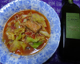 サバ水煮缶とトマトのスープ作り方4写真