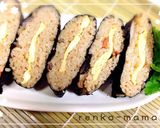 行楽弁当に❤︎炊き込みごはんでおにぎらず作り方4写真