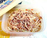 マヨたま＆肉そぼろで☆マヨたらこ焼きそば作り方5写真