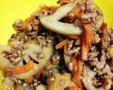蓮根と挽肉のきんぴら作り方5写真