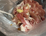 豆苗で☆豚肉のオイスターソース炒め作り方1写真