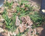 豆苗で☆豚肉のオイスターソース炒め作り方5写真
