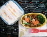 焼きそば＆サンドイッチ弁当作り方4写真