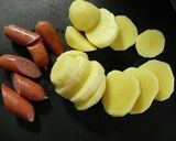 じゃがいもとウィンナーの簡単シチュー作り方1写真