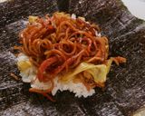 薄焼きたまごのそば飯風お握らず作り方4写真