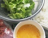ランチ！干しエビとレタスのパラパラ炒飯作り方1写真