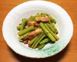 春菊の茎のマヨ炒め作り方5写真