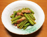 春菊の茎のマヨ炒め作り方5写真