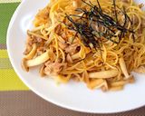 鉄板焼き屋のガーリックしょうゆ焼きそば作り方7写真