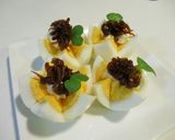 ゆで卵の佃煮のせデビルエッグ風作り方2写真