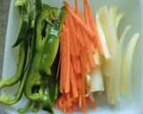 レンジで簡単❢野菜×桜えびの焼きそば作り方2写真