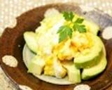 アボカドに半熟チーズ卵♪作り方4写真