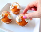 虹のカップケーキ作り方6写真
