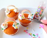 虹のカップケーキ作り方8写真