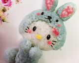 キャラ弁 うさぎキティー作り方3写真