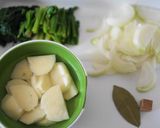 ほうれん草のポタージュ、ココナッツ風味作り方1写真