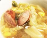 簡単で美味いキャベツとウィンナーのスープ作り方7写真