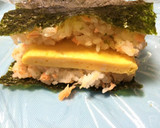半切海苔でおにぎらず♡卵焼きに鮭と明太子作り方6写真