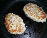 簡単鶏の照り照りつくねバーグ作り方3写真