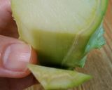 ブロッコリーの芯ともやしの昆布茶和え☆作り方1写真