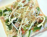 キムチ×ほうれん草のトースト作り方7写真