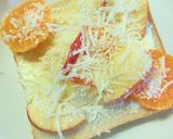りんごとミカンのココナッツチーズトースト作り方5写真