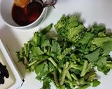 なばなと豆腐のごま味噌炒め作り方1写真