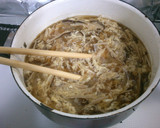 簡単　玉ねぎ　椎茸　卵の　和風スープ作り方5写真