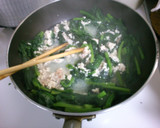 簡単 豆腐 挽き肉 ほうれん草の 中華煮作り方4写真