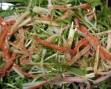 水菜と豆と椎茸と蓮根のサラダ作り方5写真
