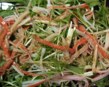 水菜と豆と椎茸と蓮根のサラダ作り方5写真