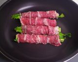 菜の花の牛肉巻き焼き♪辛子醤油で作り方3写真