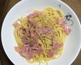 水つけパスタにてカルボナーラ作り方5写真