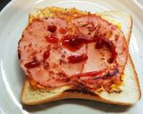 簡単朝食　ハムeggトースト♡作り方7写真