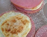半熟目玉焼きinハムカツ◎作り方3写真