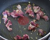 砂肝とエリンギのアヒージョ風スパゲティ作り方2写真