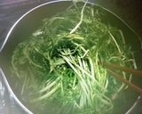 青菜のピーナッツみそだれ和え作り方1写真