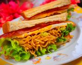 ランチに☆焼きそばBLEサンド✿作り方8写真