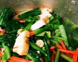 小松菜と打ち豆の簡単煮物作り方4写真