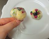 お花見エディブルフラワーの華やか手毬寿司作り方5写真