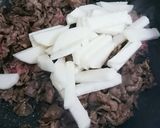 牛肉と長芋のわさび醤油炒め☆作り方4写真